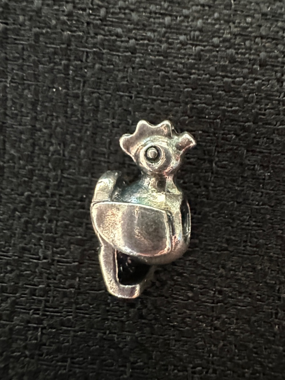 Trollbeads Sterling Silver Chicken Charm Bead - Retired 2016